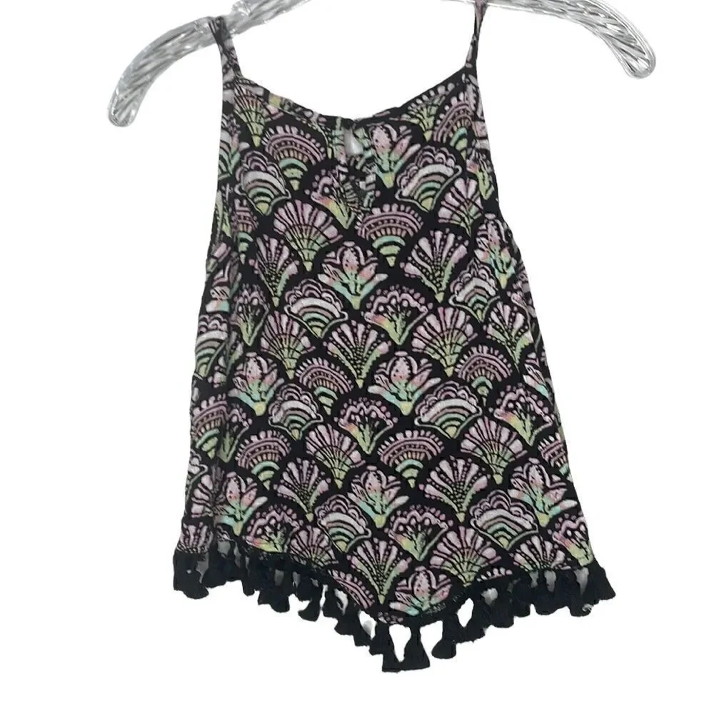 Justice Shell Fringe Bottom Sequins Tank Top. Size 10.